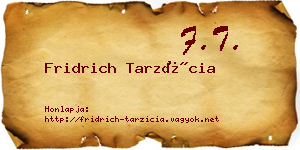 Fridrich Tarzícia névjegykártya